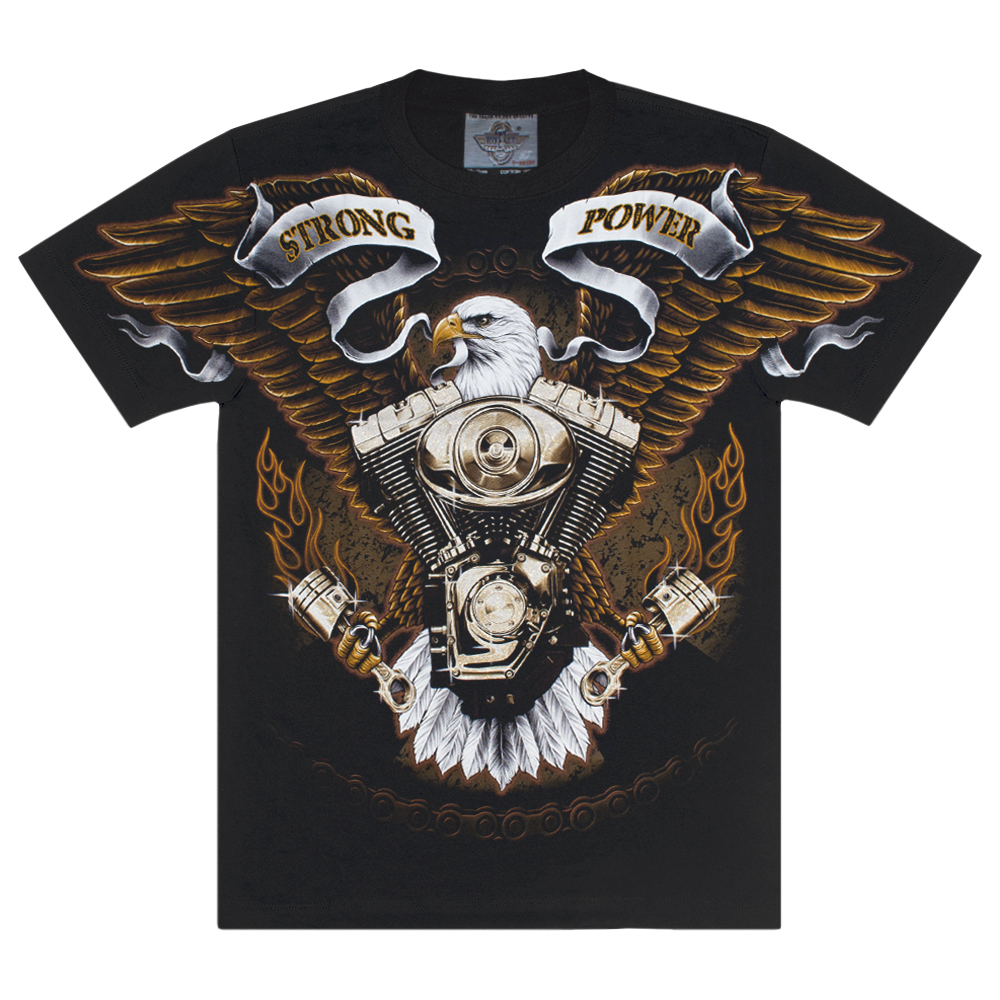 Футболка Strong Power - Eagle with Motor (Rock Eagle, Total t-shirt)