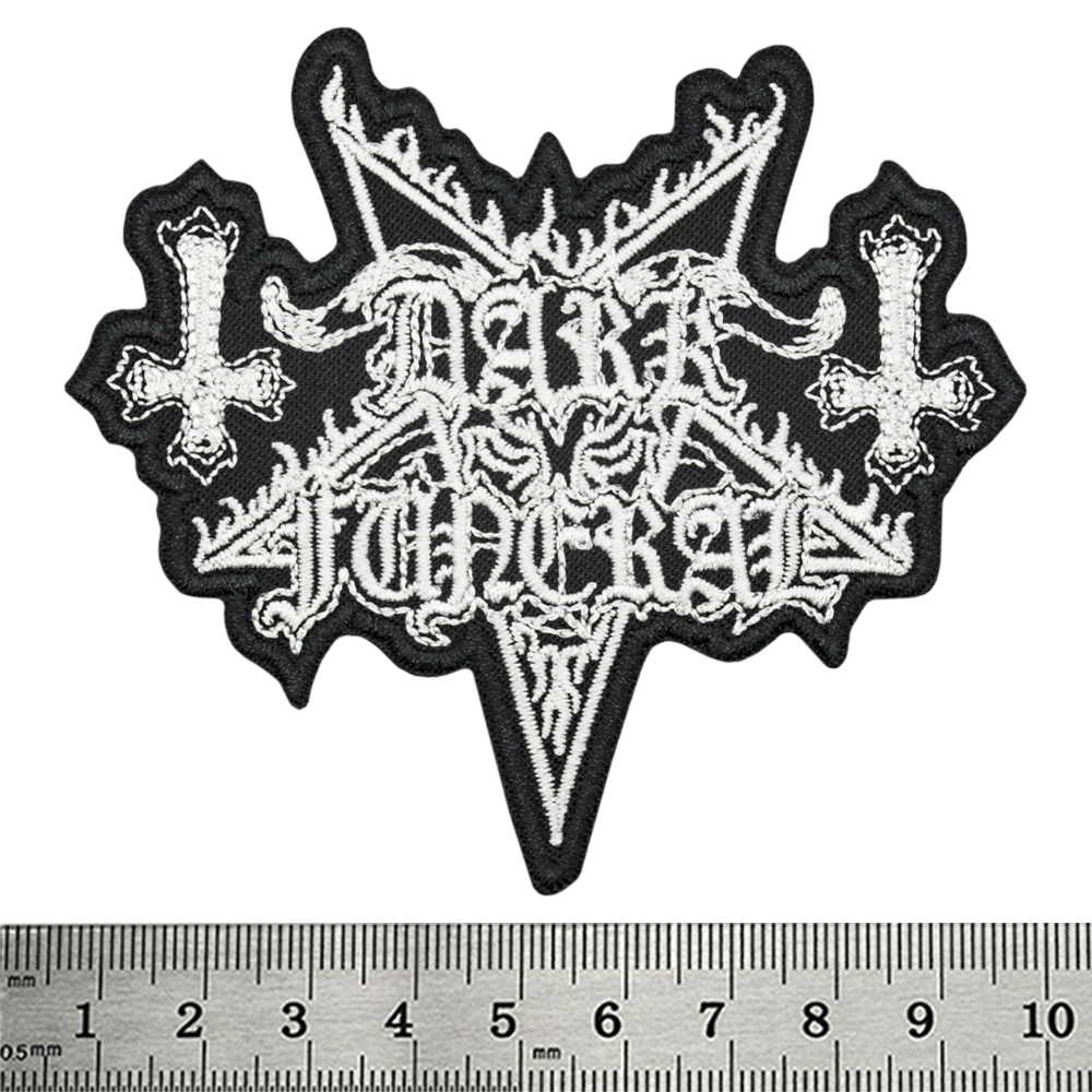 Нашивка термо Dark Funeral (white logo) (stp-080)