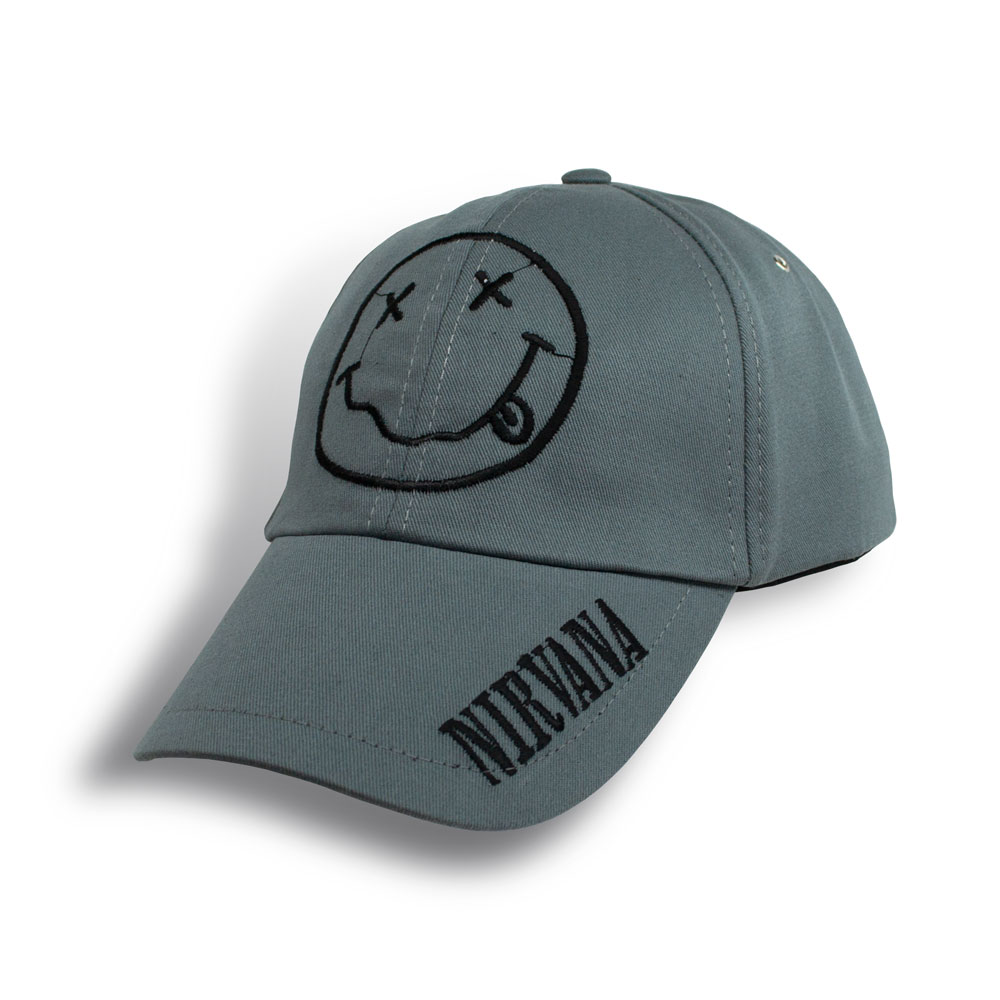 Бейсболка Nirvana (смайл) колір сірий