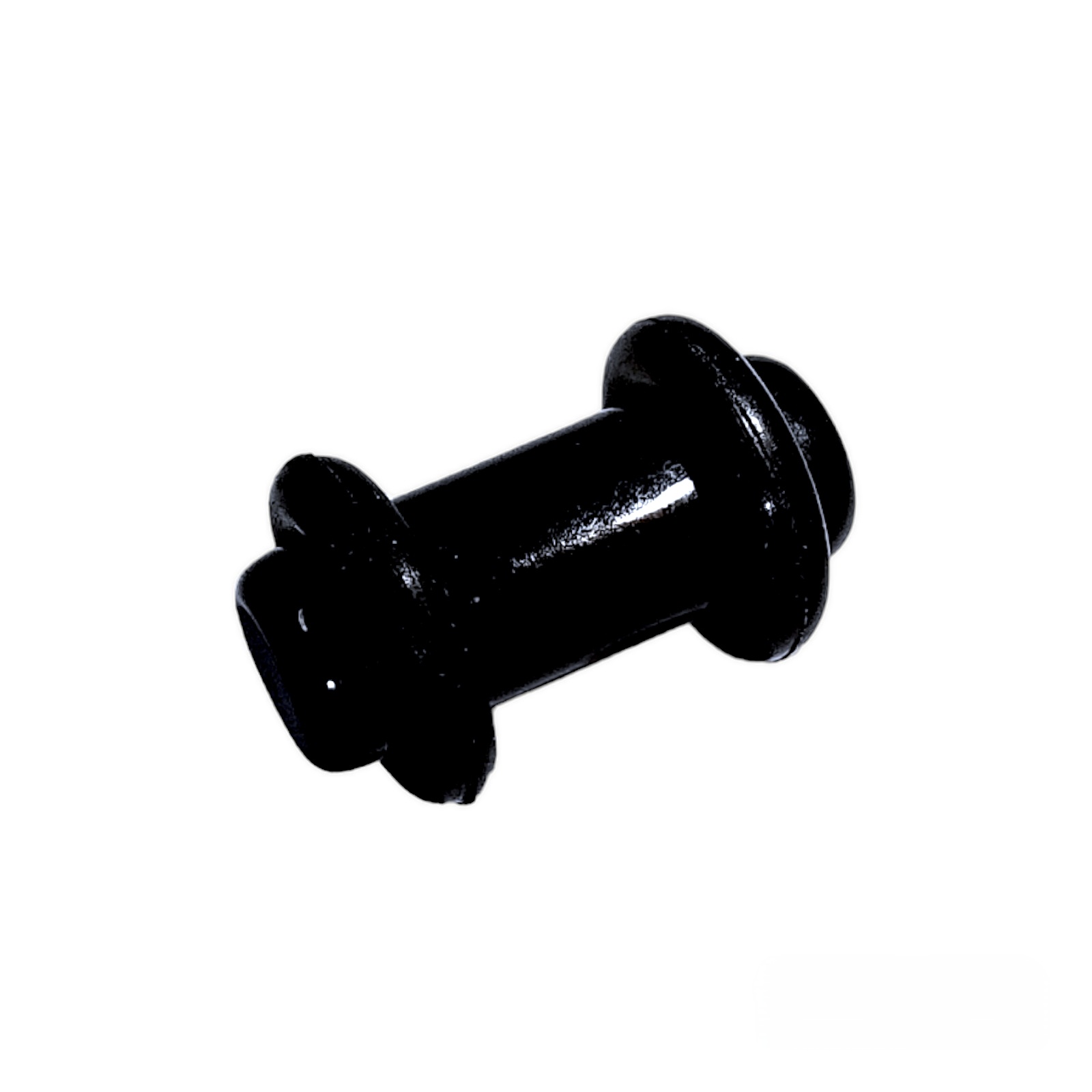 Плаг з гумовим фіксатором (акрил, колір чорний, 6мм) p-025