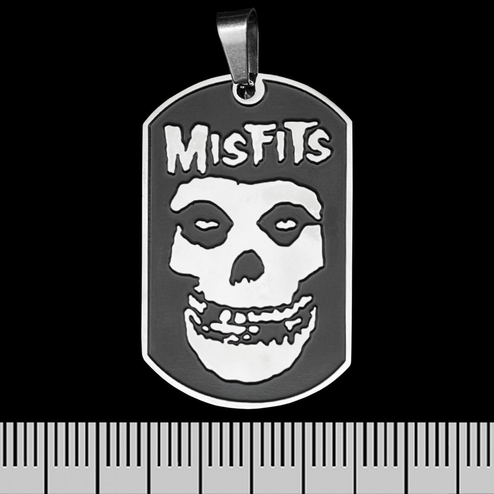 Кулон Misfits (The Crimson Ghost), чорний жетон (ptsb-212)