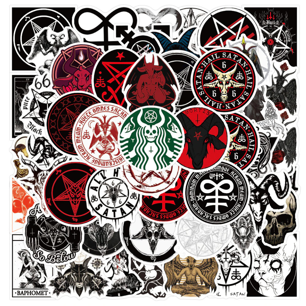 Набір стікерів Hail Satan (stk-069) (50 шт.)