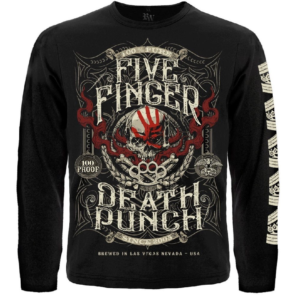 Футболка з довгим рукавом Five Finger Death Punch (100% Pure Brewed in Las Vegas) Футболка з довгим рукавом Five Finger Death Punch (100% Pure Brewed in Las Vegas)