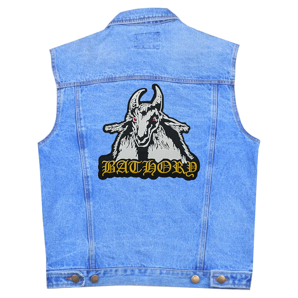 Нашивка термо Bathory (goat with logo) наспинна (thps-021) Нашивка термо Bathory (goat with logo) наспинна (thps-021)