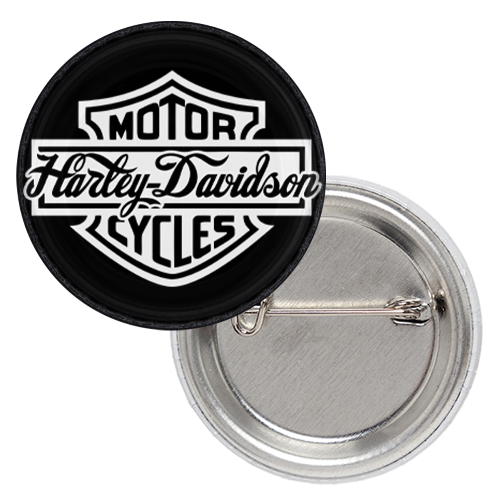 Значок Harley-Davidson Motorcycles (white logo)