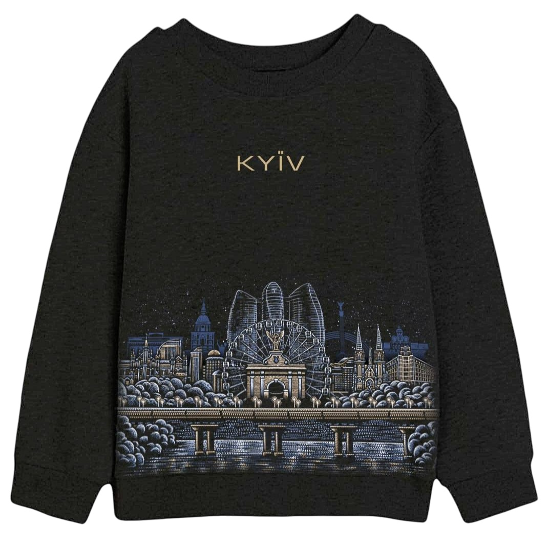 Чорний світшот Urbanist - Київська ніч Чорний світшот Urbanist - Київська ніч