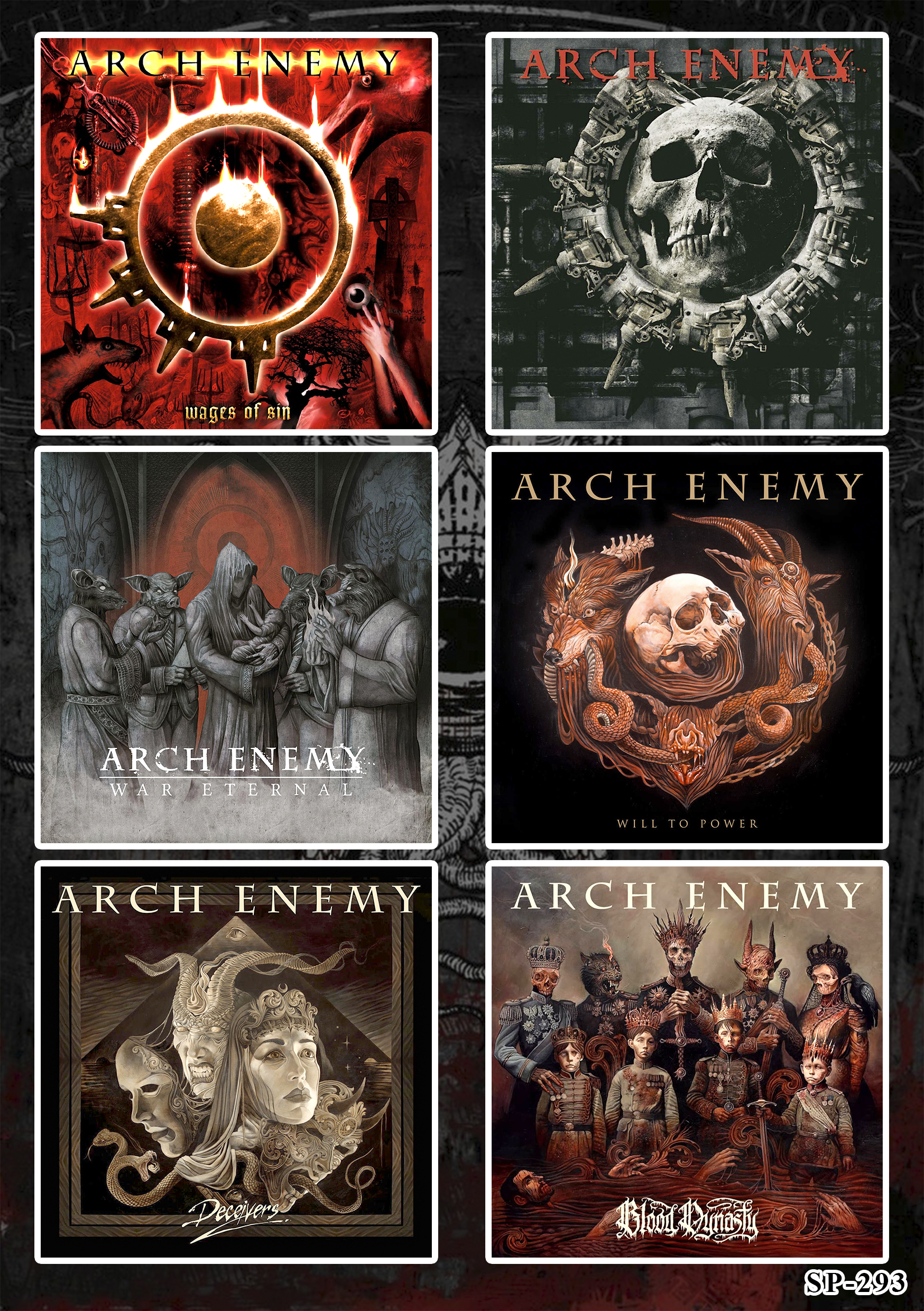 Стікерпак Arch Enemy (album covers) - SP-293