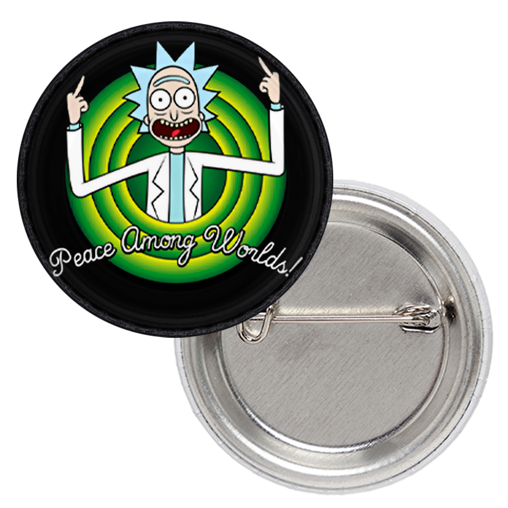 Значок Rick and Morty "Peace among worlds" Значок Rick and Morty "Peace among worlds"