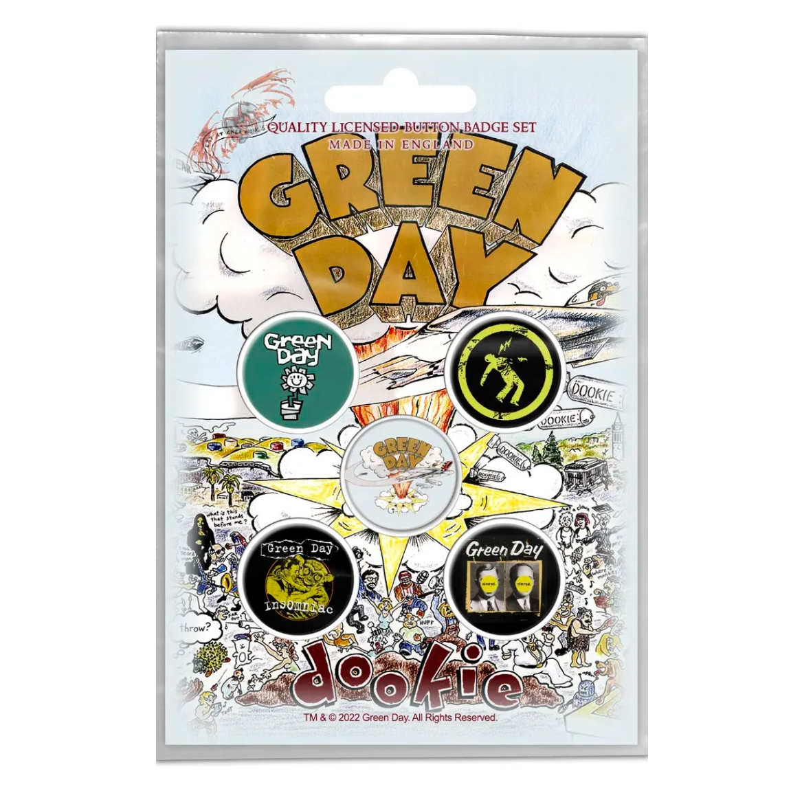 Подарунковий набір значків GREEN DAY - DOOKIE (iol-021)