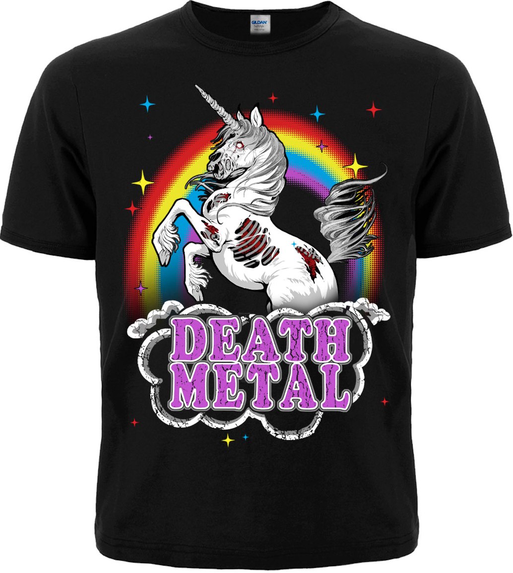 Чорна футболка Death Metal (Unicorn)