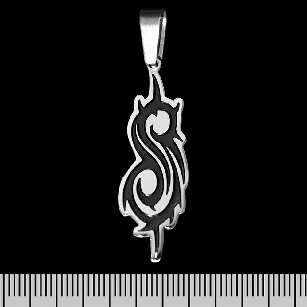 Кулон Slipknot (S logo black) (ptsb-115) фигурный