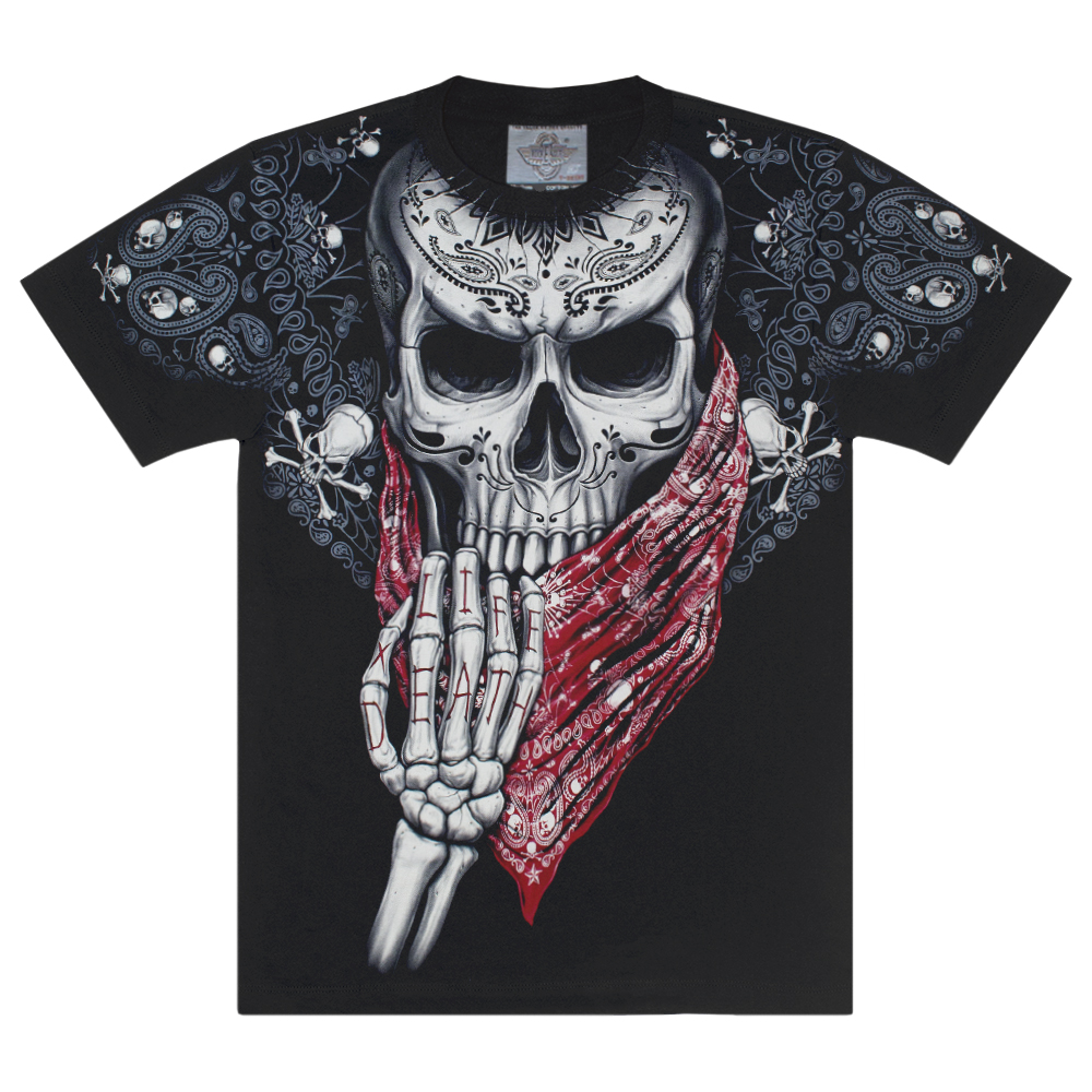 Футболка Череп з червоною банданою - Life X Death (Rock Eagle, Total t-shirt)