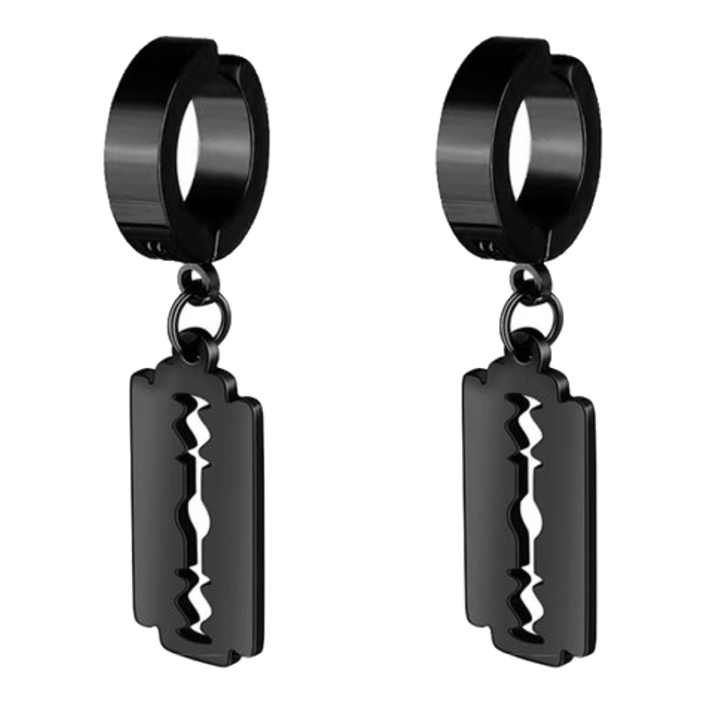 Сережка-обманка з Лезом (титан, чорний) ea-072 Сережка-обманка з Лезом (титан, чорний) ea-072