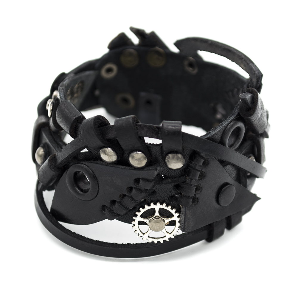 Браслет Стимпанк черный (bsp-49)