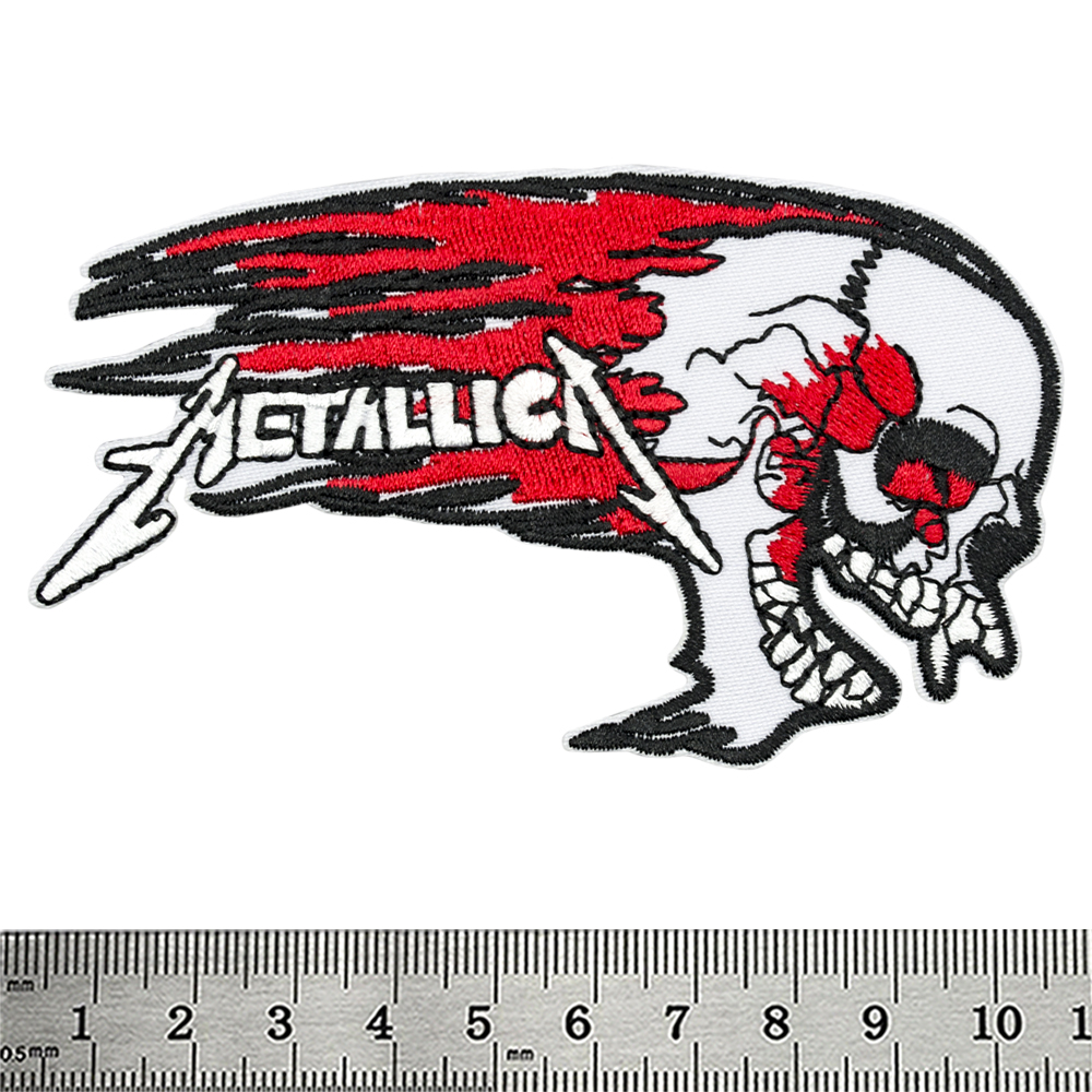 Нашивка термо Metallica (flaming skull) (stp-107)