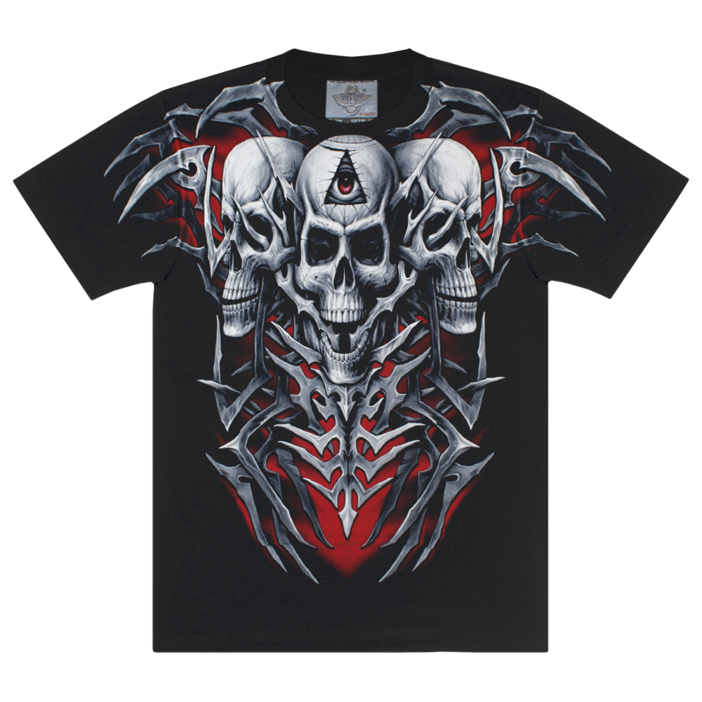 Футболка Три черепи, всевидюче око (Rock Eagle, Total t-shirt)