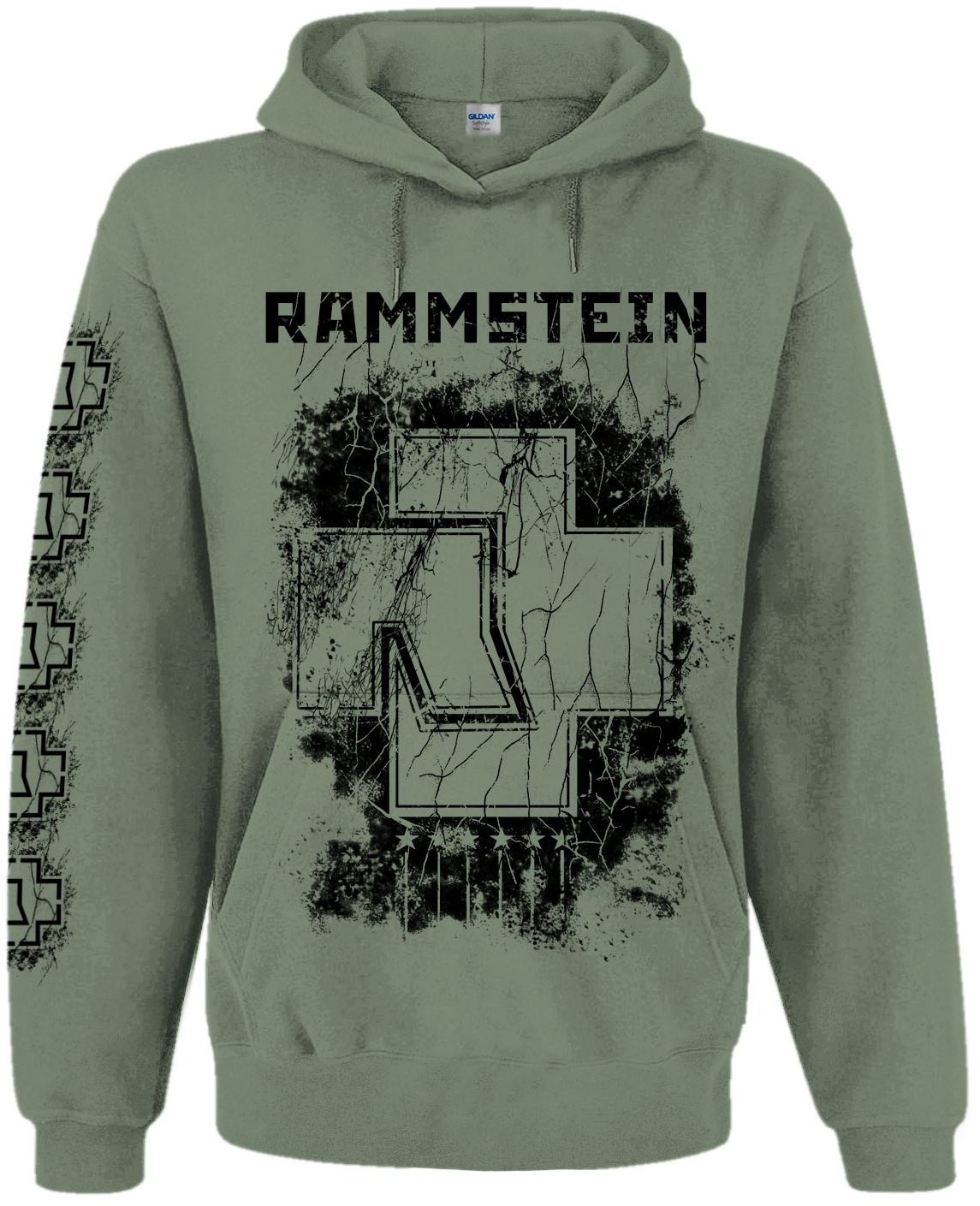 Худі Rammstein "Sechs Herzen Die Brennen" (олива)