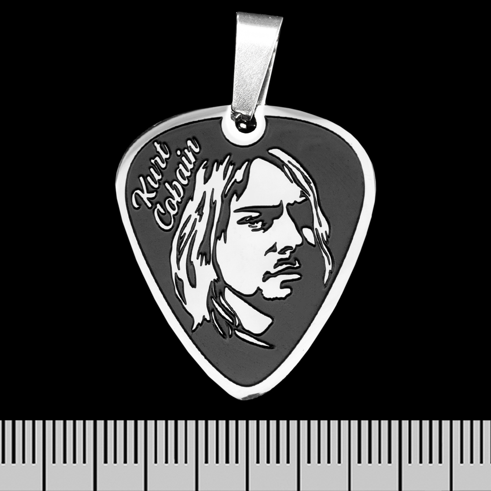 Кулон Nirvana (Kurt Cobain), чорний медіатор (ptsb-223)