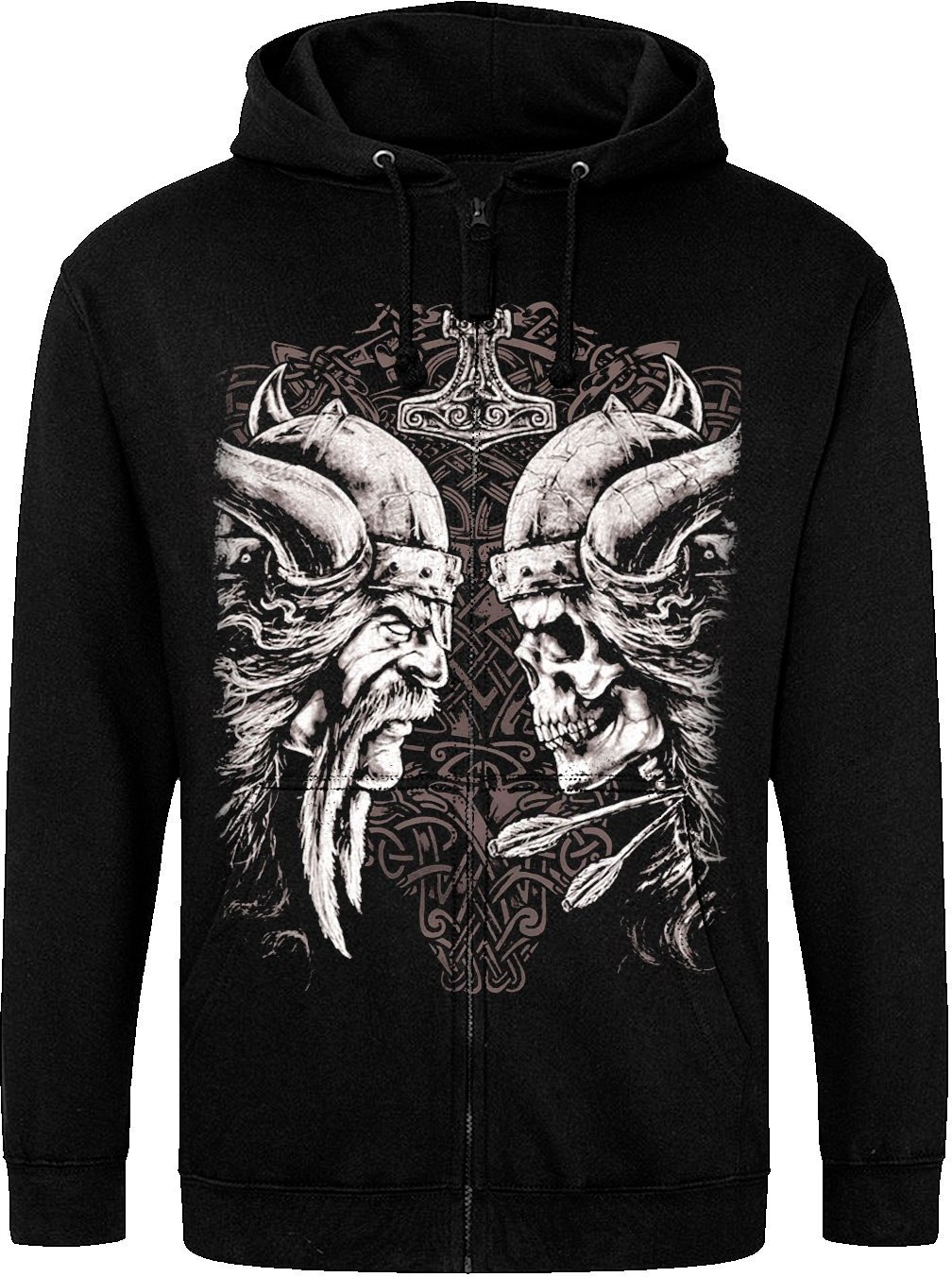 Худі на блискавці Just Hoods - Viking With Skull