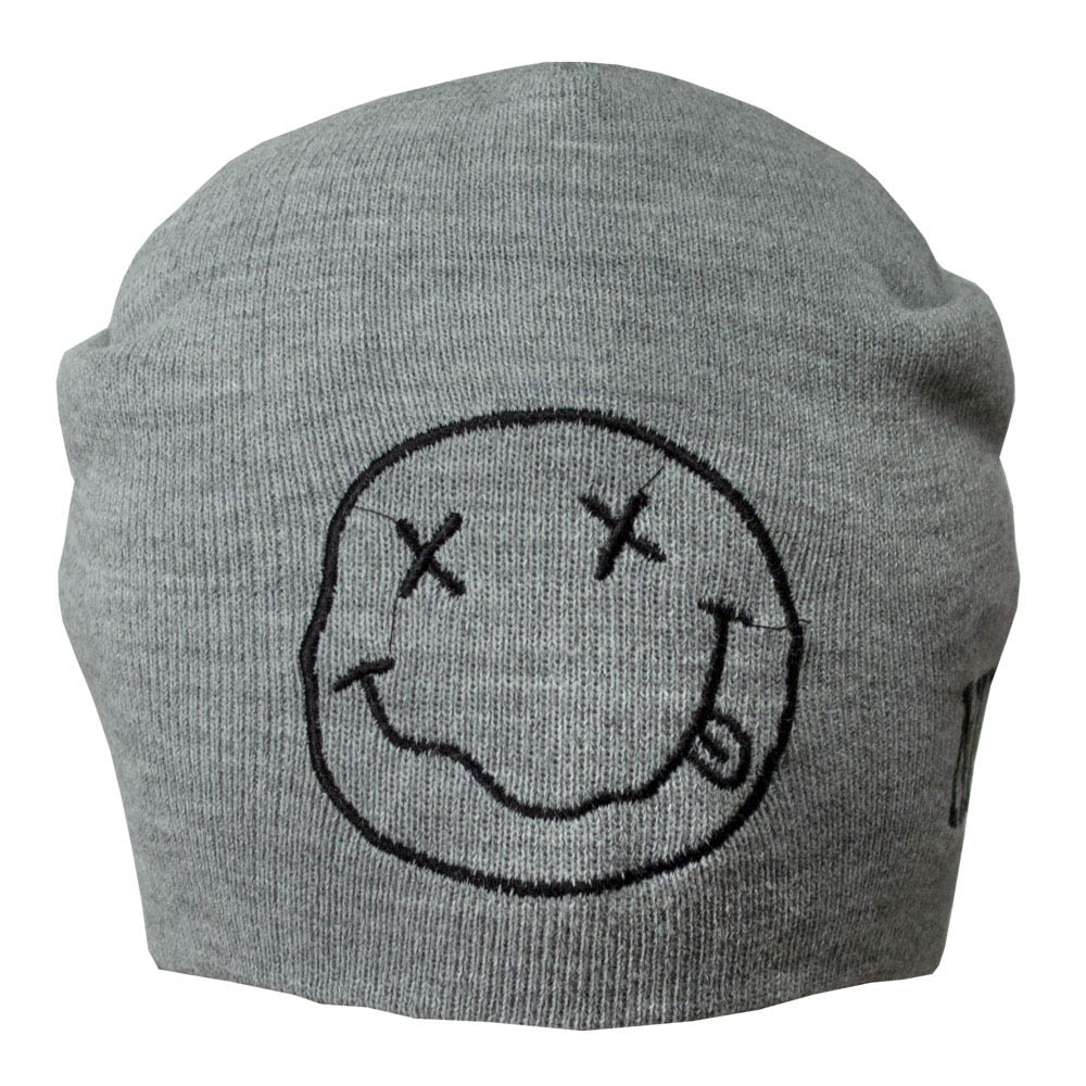 Шапка с вышивкой Nirvana серая