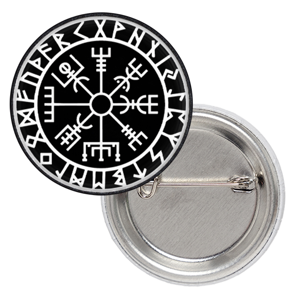 Значок Vegvisir (Вегвизир, рунический компас) Значок Vegvisir (Вегвизир, рунический компас)
