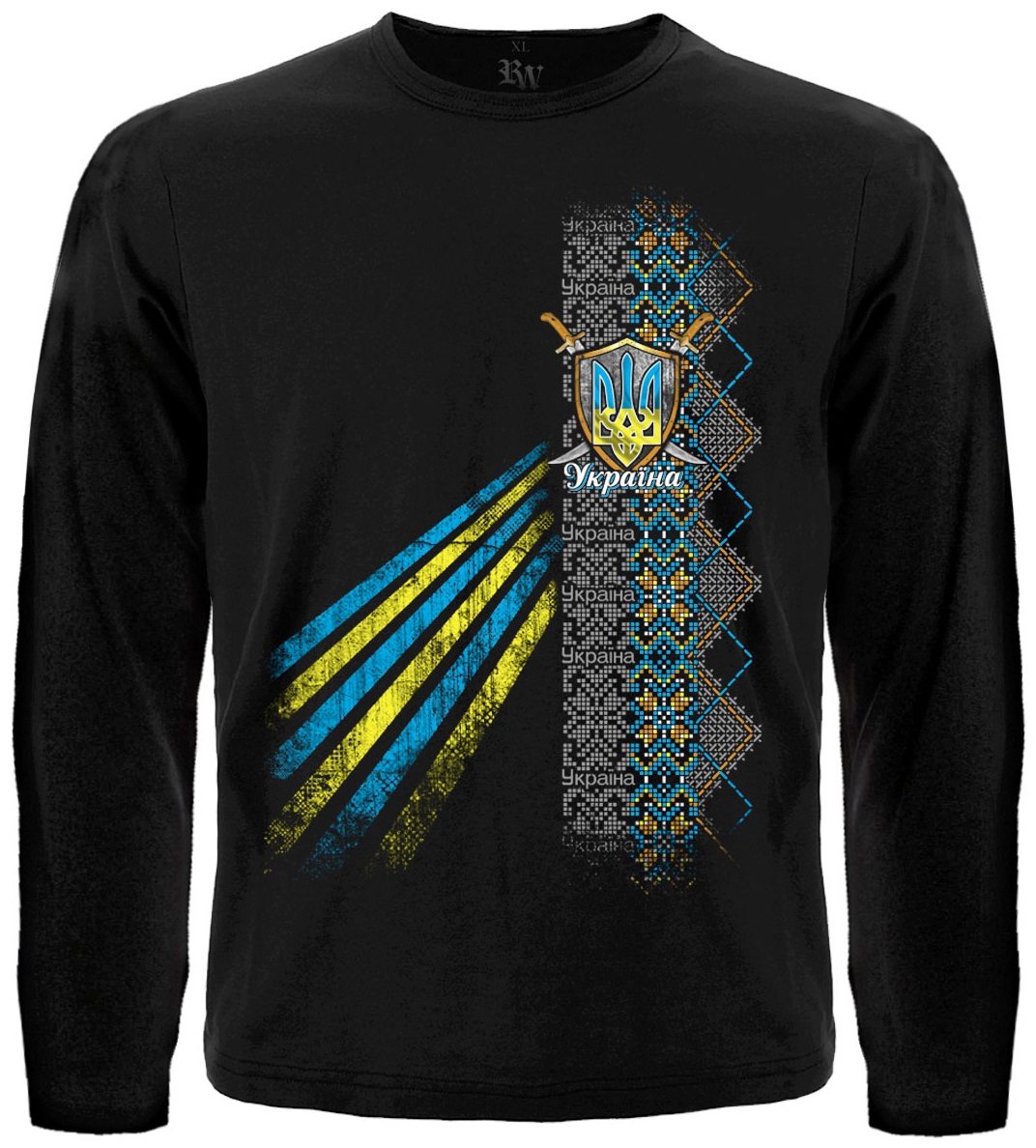 Футболка с длинным рукавом Тризуб (Узор)