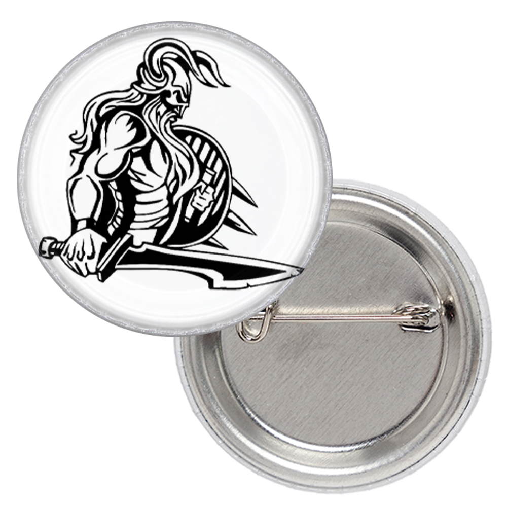 Значок Викинг с мечом и щитом Значок Викинг с мечом и щитом