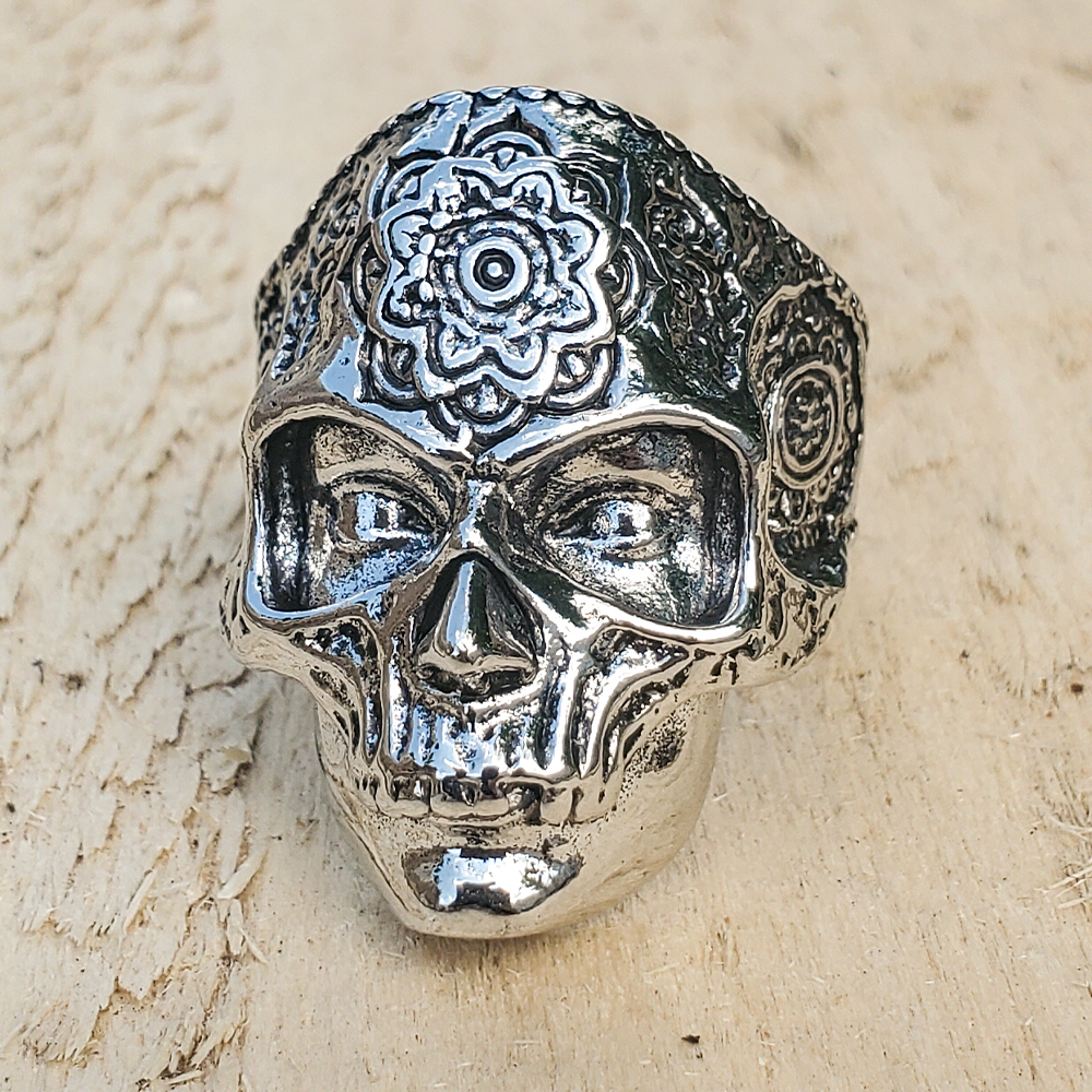 Перстень Череп з візерунками (aer-015)