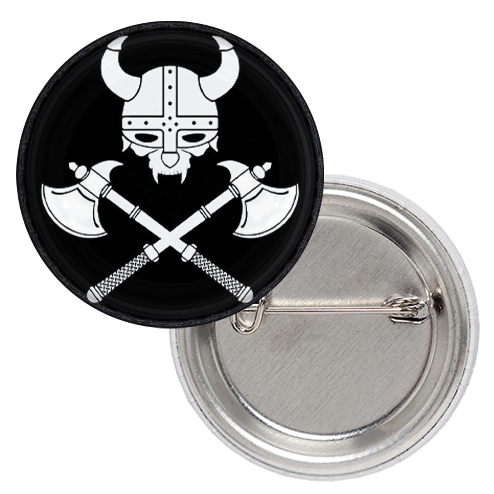 Значок Викинг (шлем с топорами) Значок Викинг (шлем с топорами)