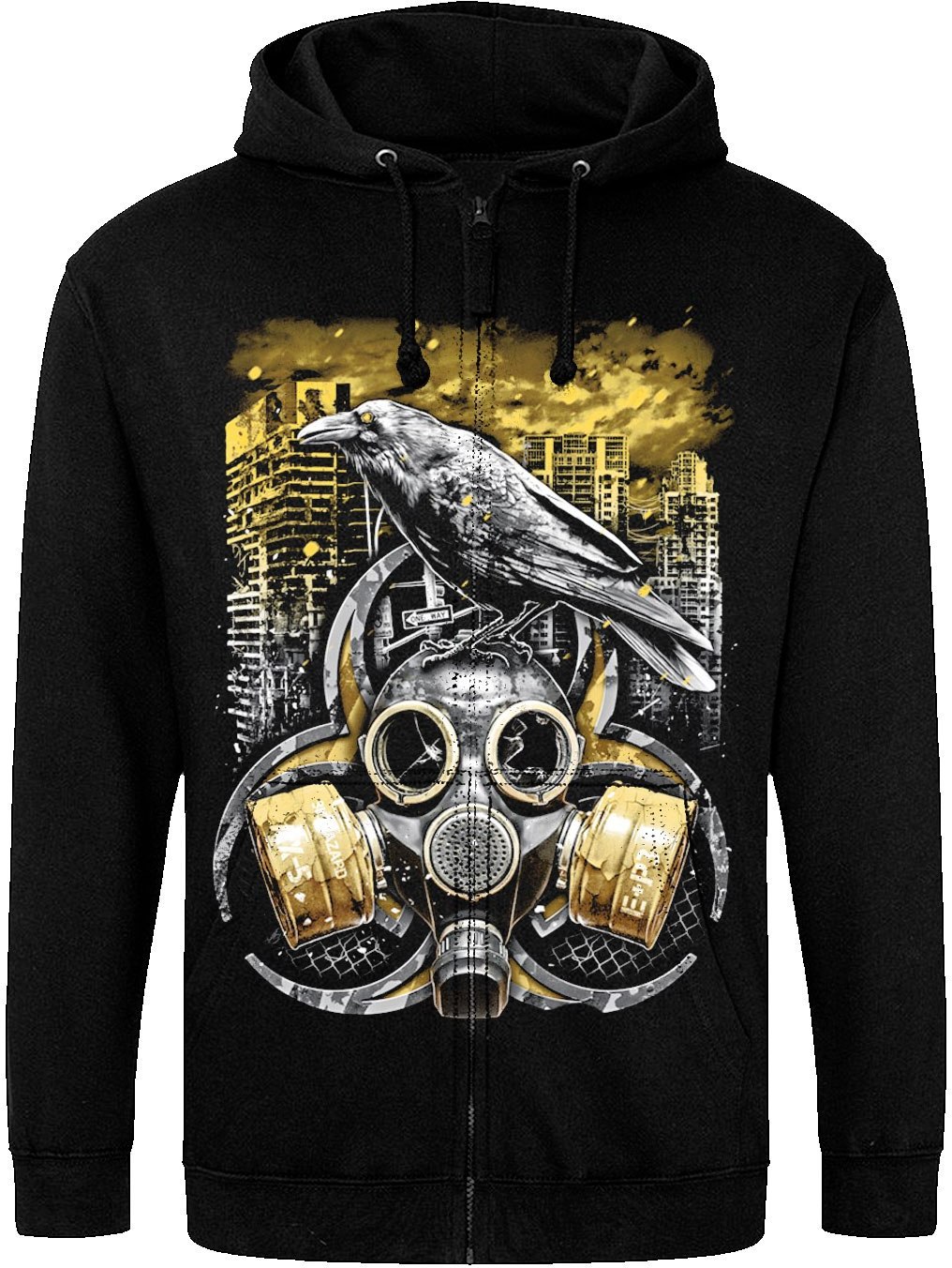 Худі на блискавці Just Hoods - Biological Hazard (постапокаліпсис)