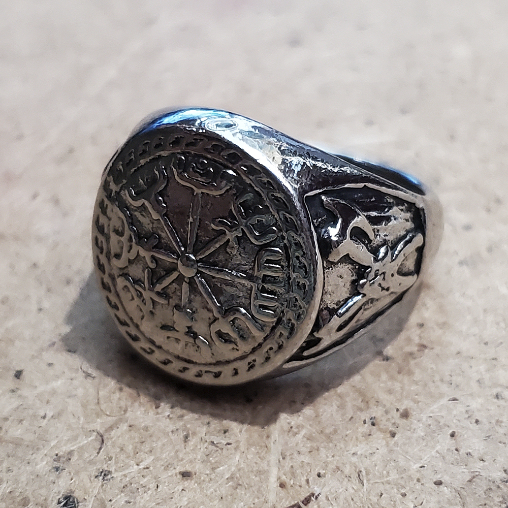 Перстень Vegvisir (Вегвізир з сокирами) (aer-023)