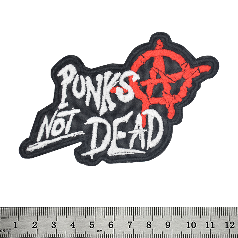 Нашивка Punk's Not Dead - Anarchy (white red)