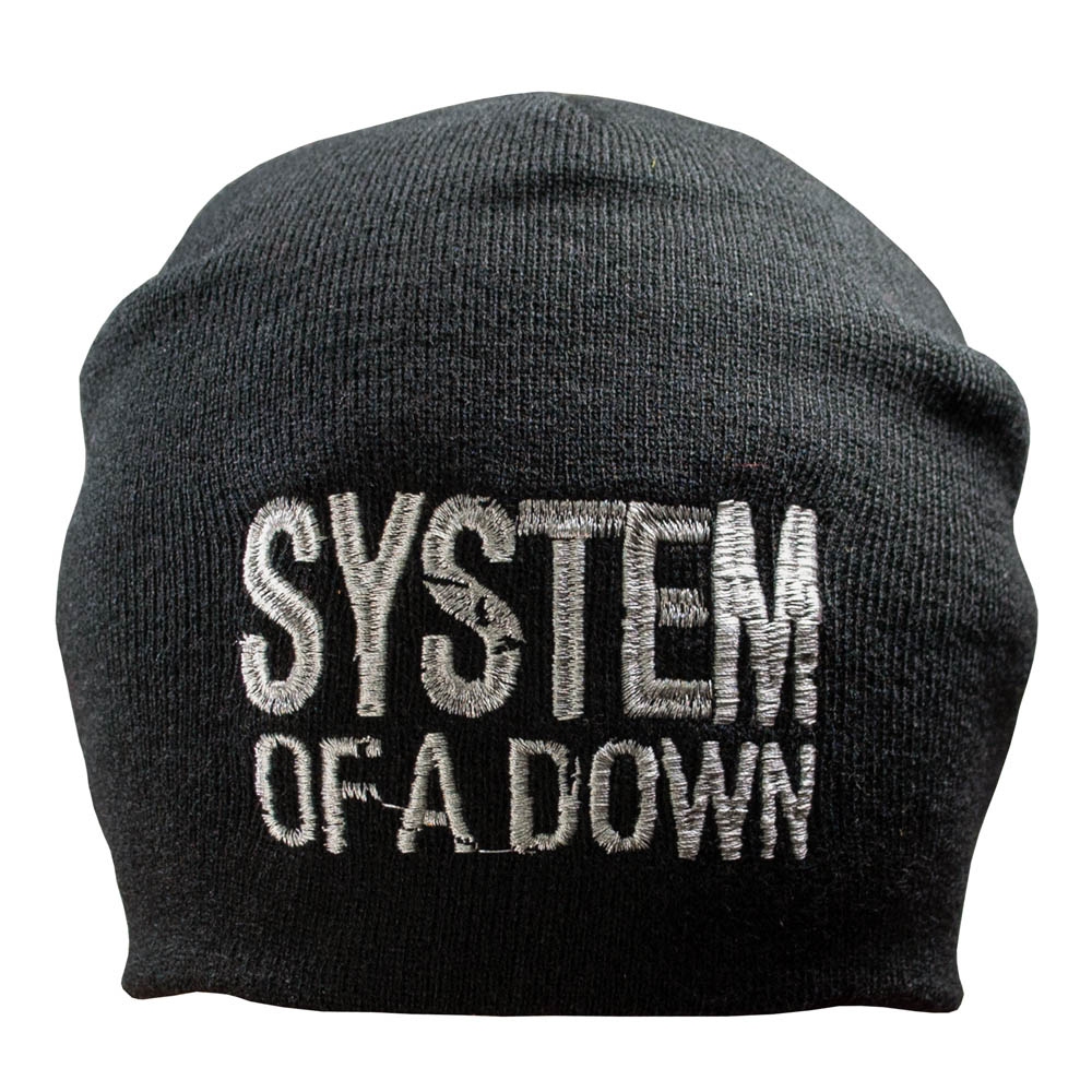 Шапка с вышивкой System Of A Down черная