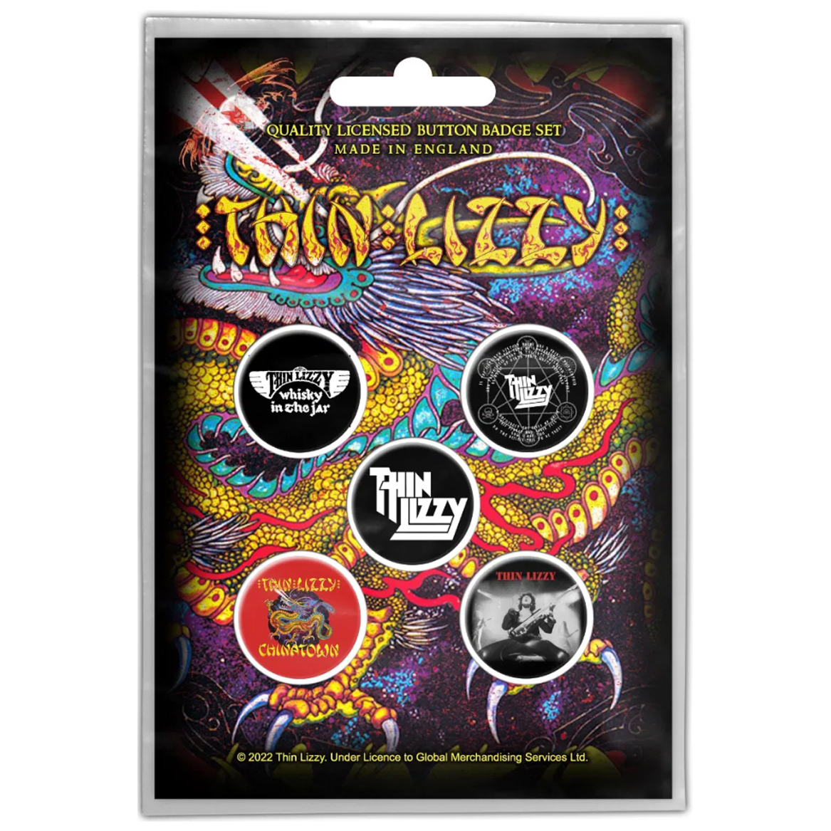 Подарунковий набір значків THIN LIZZY - CHINATOWN (iol-065)
