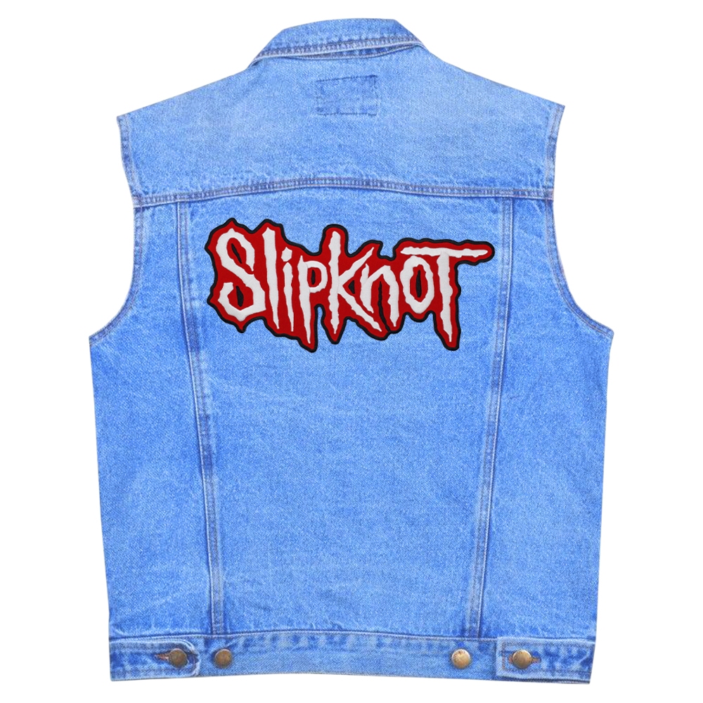 Нашивка термо Slipknot (red-white logo) наспинна (thps-031)