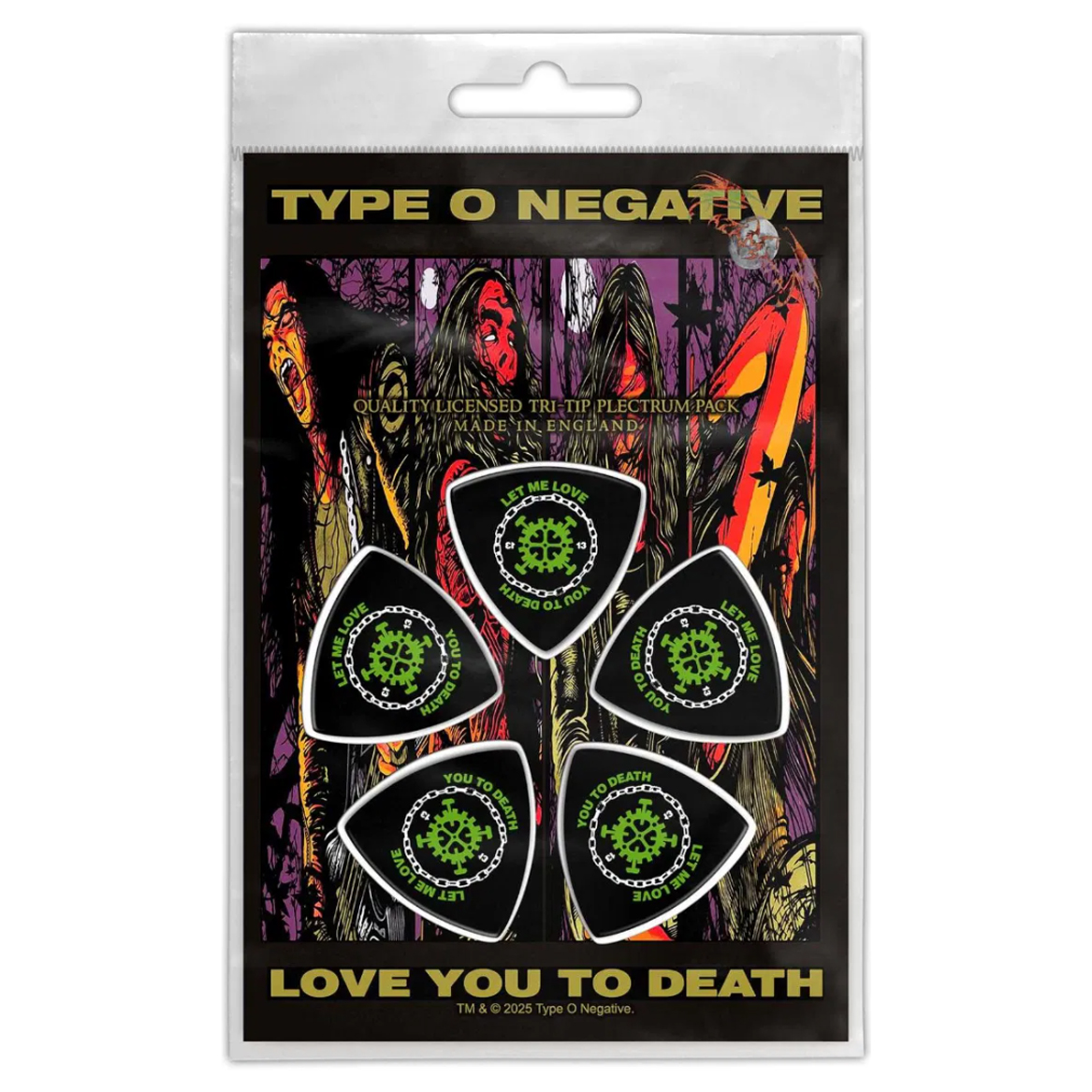 Подарунковий набір медіаторів TYPE O NEGATIVE - LOVE YOU TO DEATH (mol-074)
