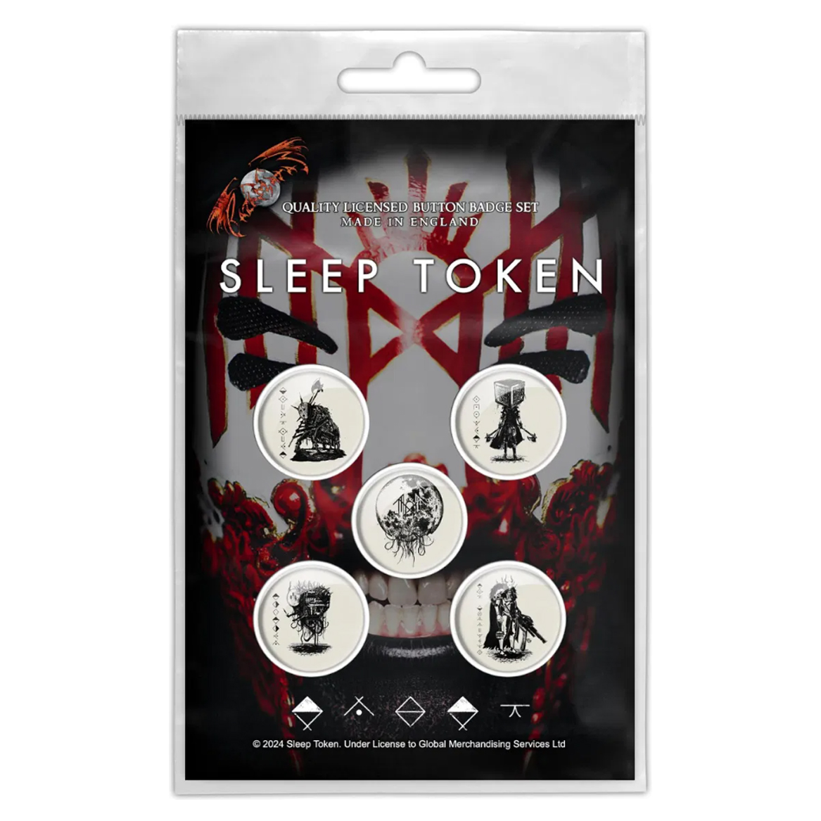 Подарунковий набір значків SLEEP TOKEN - VESSEL MASK (iol-063)