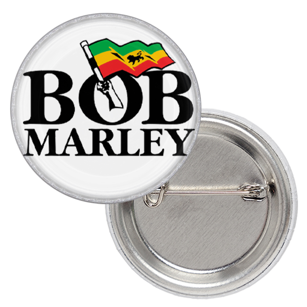 Значок Bob Marley (logo with flag) Значок Bob Marley (logo with flag)