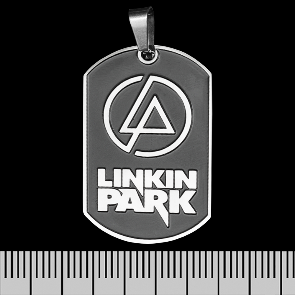 Кулон Linkin Park (logo), чорний жетон (ptsb-204)
