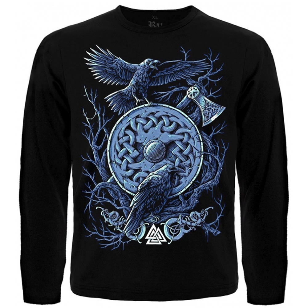 Футболка с длинным рукавом Валькнут (Вороны Одина)