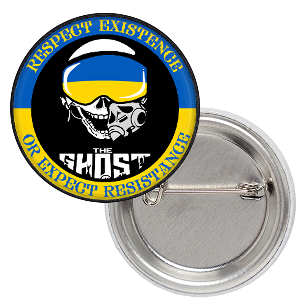 Значок патріотичний Привид Києва (Respect Existence) Значок патріотичний Привид Києва (Respect Existence)