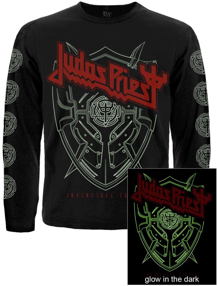 Футболка з довгим рукавом Judas Priest "Invincible Shield" (світиться в темряві) Футболка з довгим рукавом Judas Priest "Invincible Shield" (світиться в темряві)