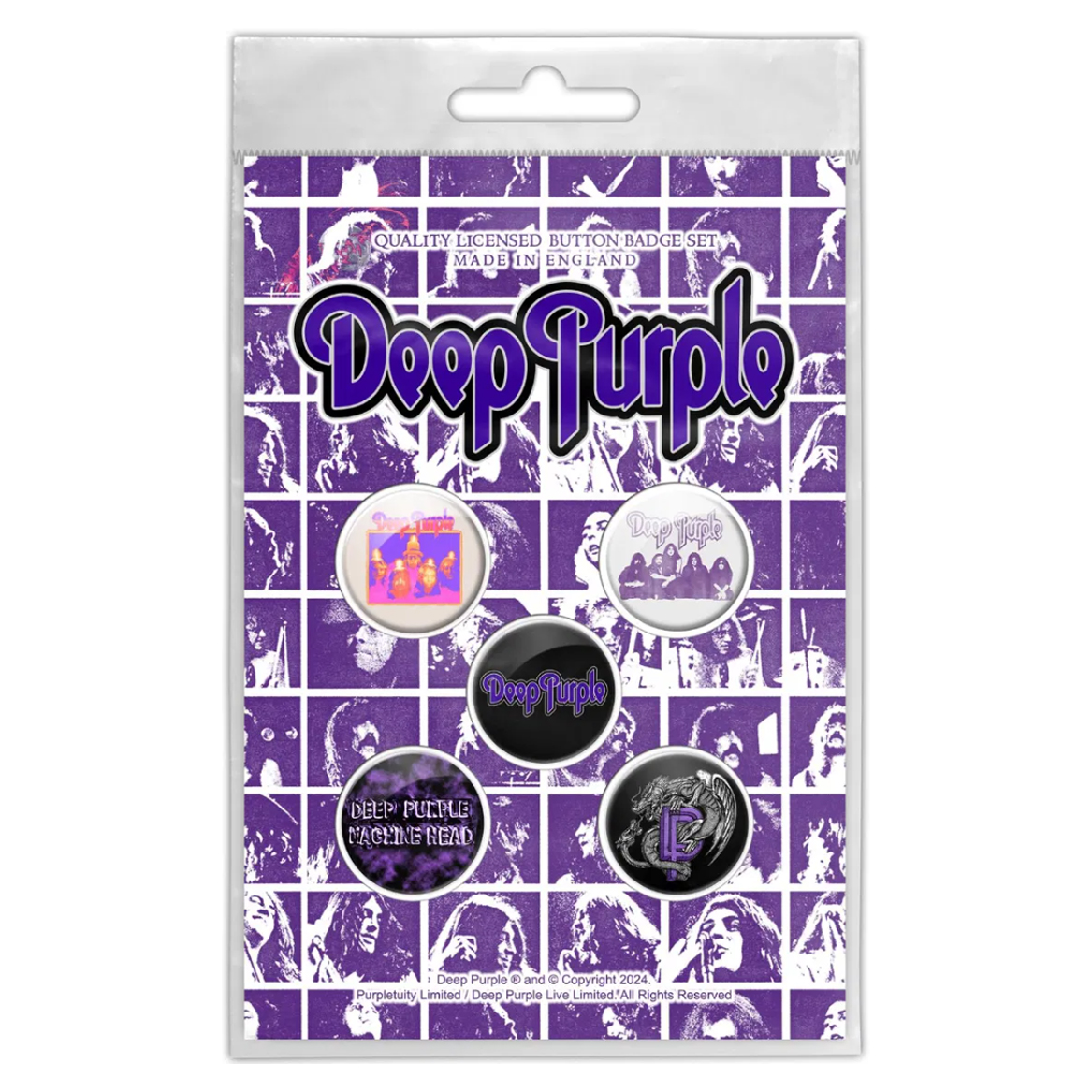 Подарунковий набір значків DEEP PURPLE - LOGO (iol-075)