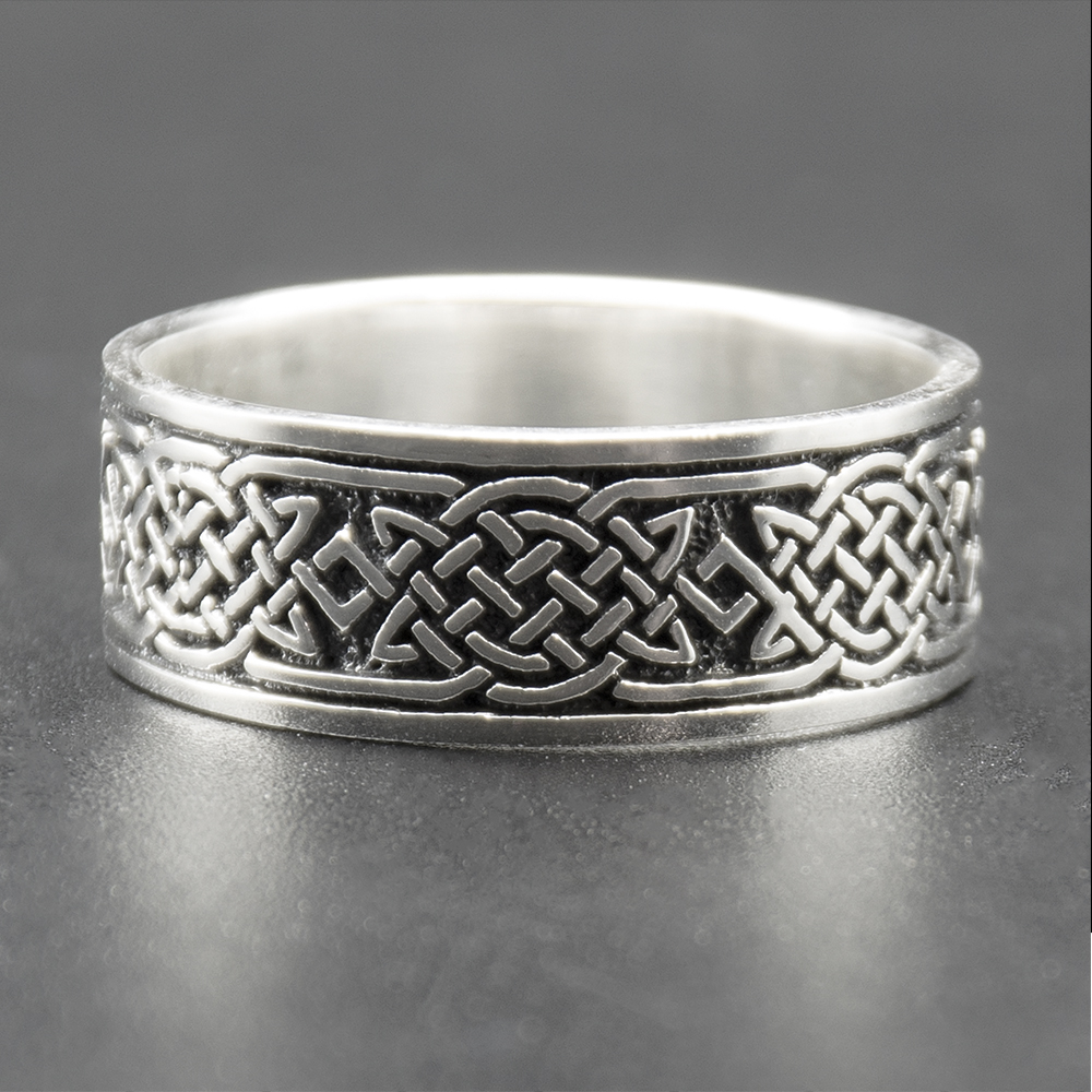 Кільце Кельтський вузол нескінченності (срібло, 925 проба) (thrg-010)