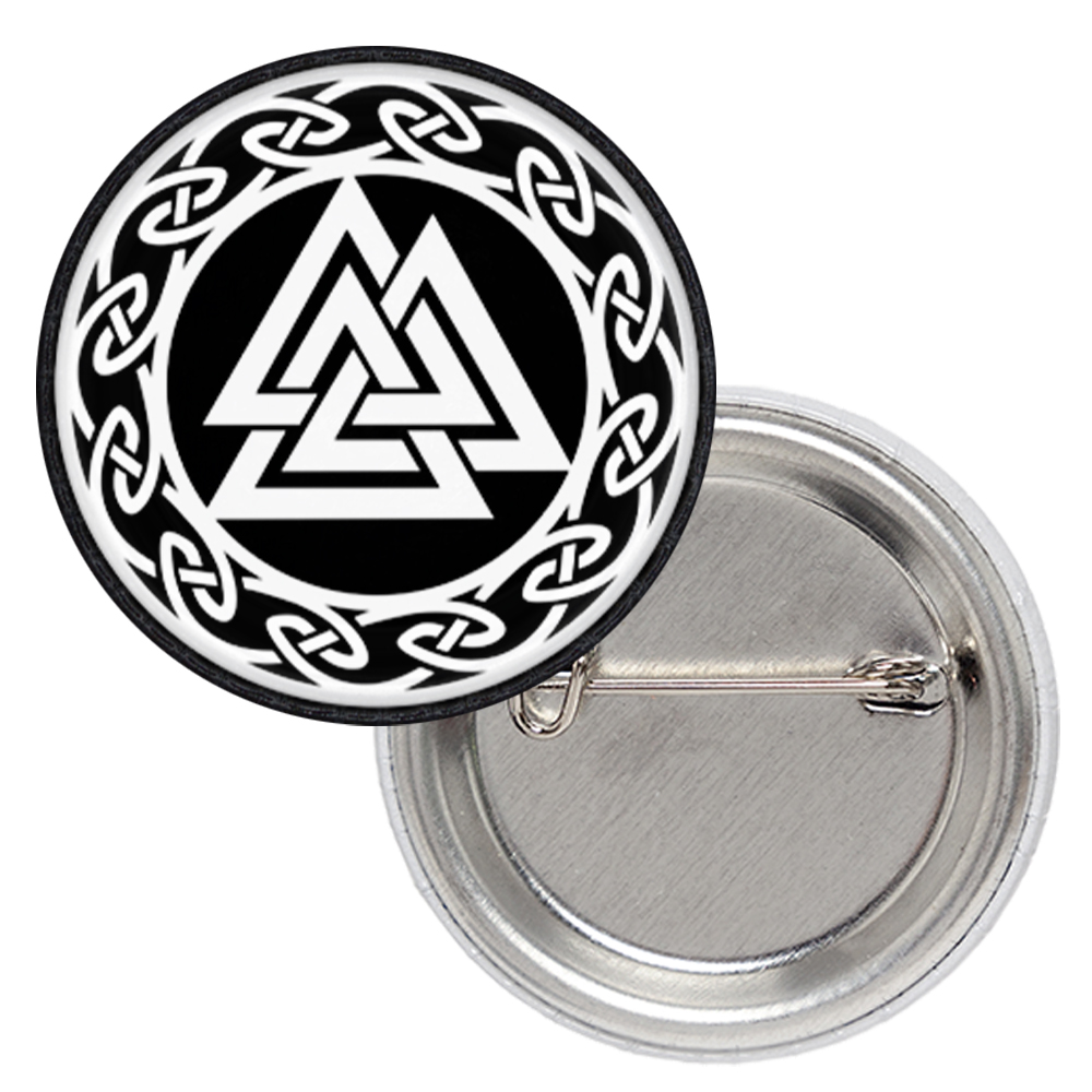 Значок Валькнут в плетённом круге Значок Валькнут в плетённом круге