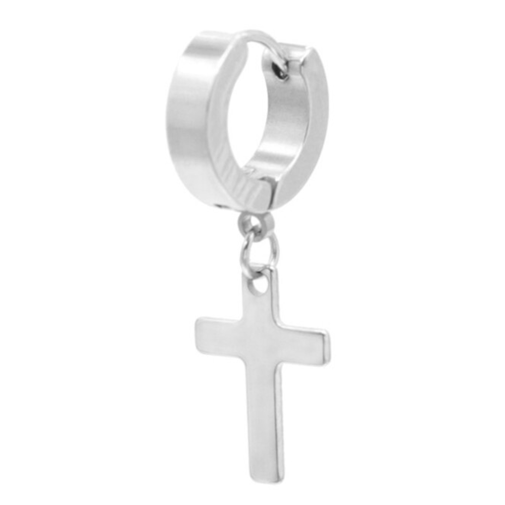 Сережка з Хрестом (хір.сталь) ea-073 Сережка з Хрестом (хір.сталь) ea-073