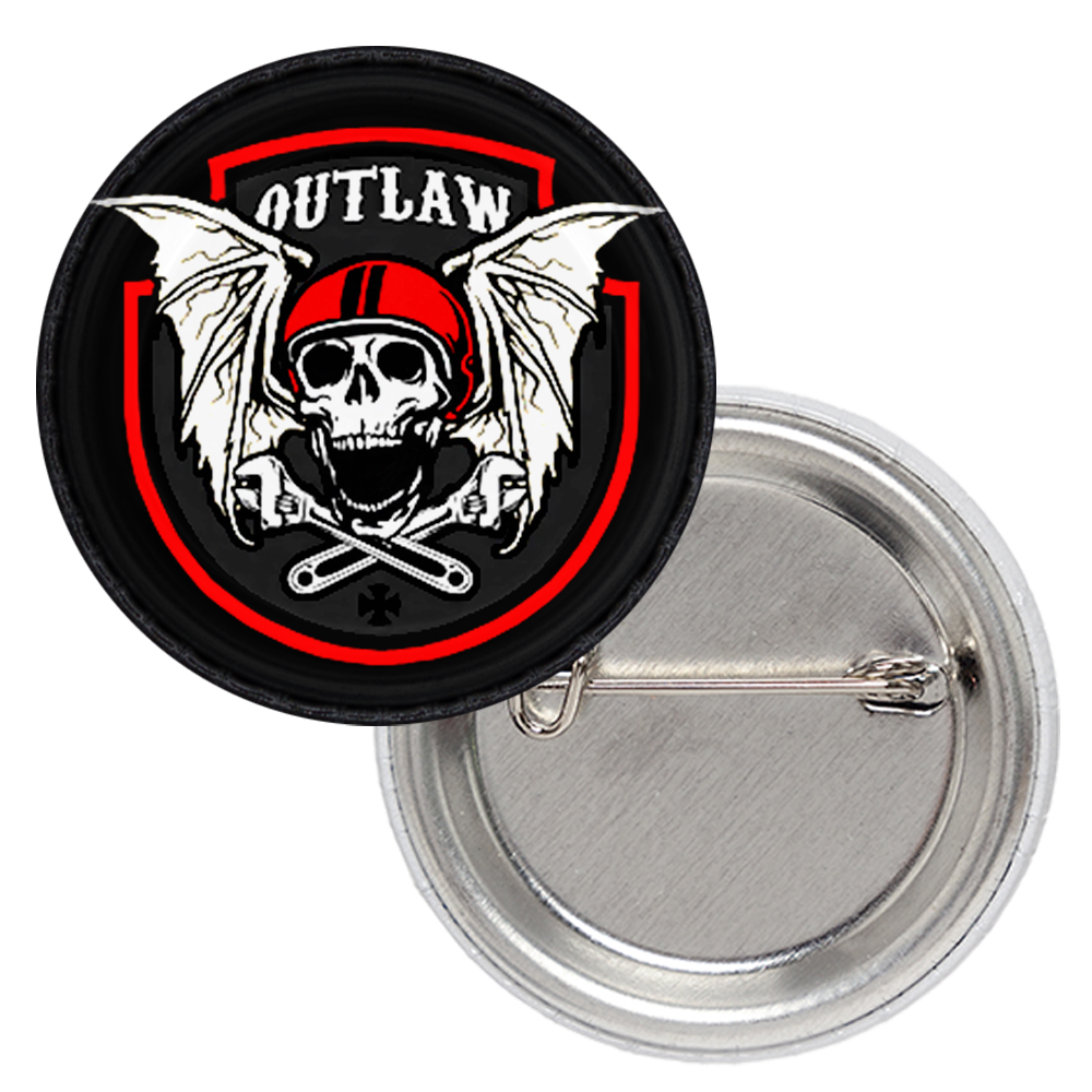 Значок Outlaw (biker skull) Значок Outlaw (biker skull)