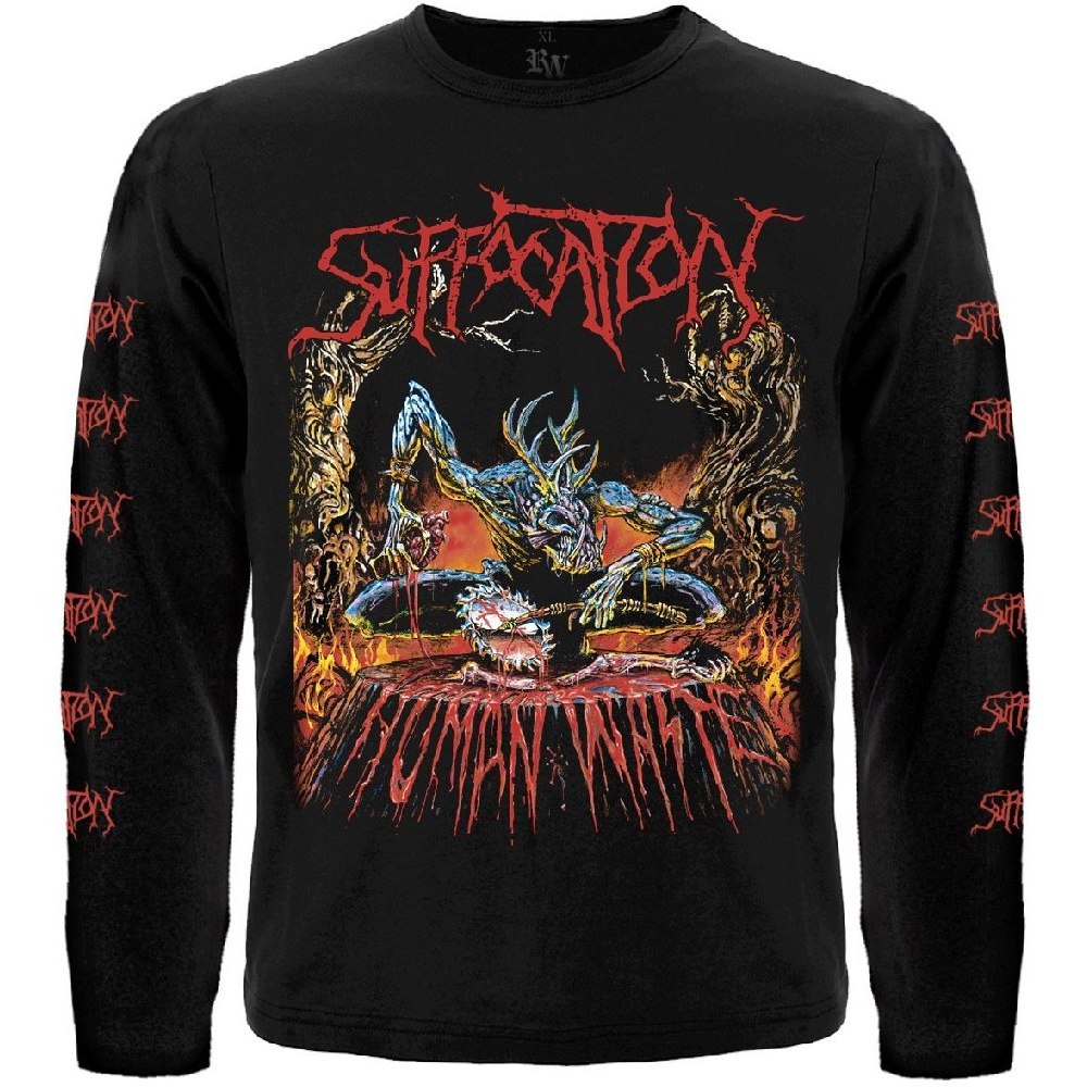 Футболка з довгим рукавом Suffocation "Human Waste"
