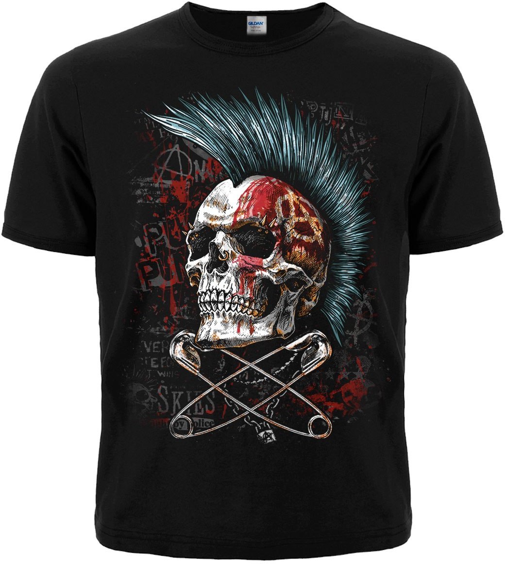 Футболка Череп з ірокезом - Anarchy (булавки)