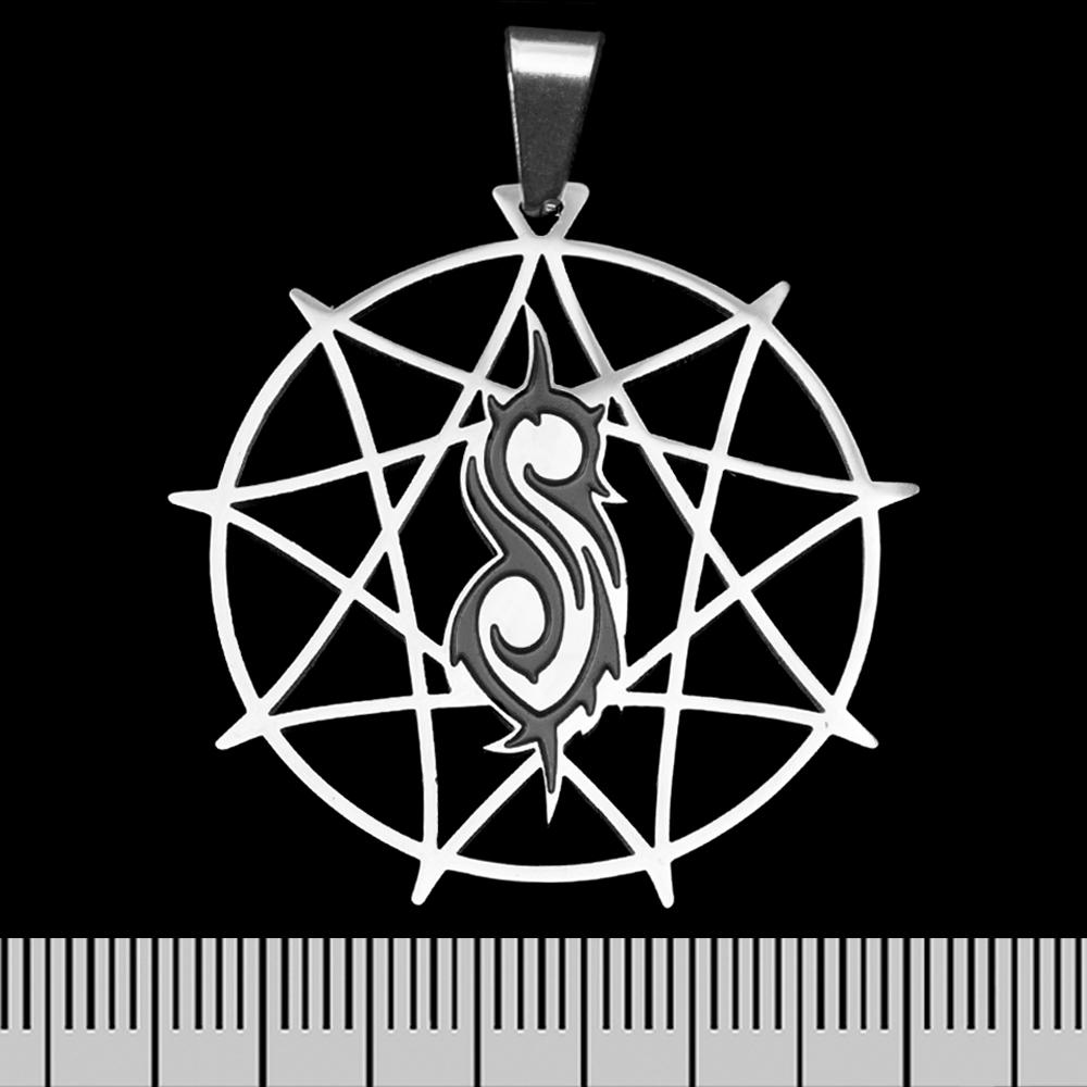 Кулон Slipknot (black S logo in star) (ptsb-235)